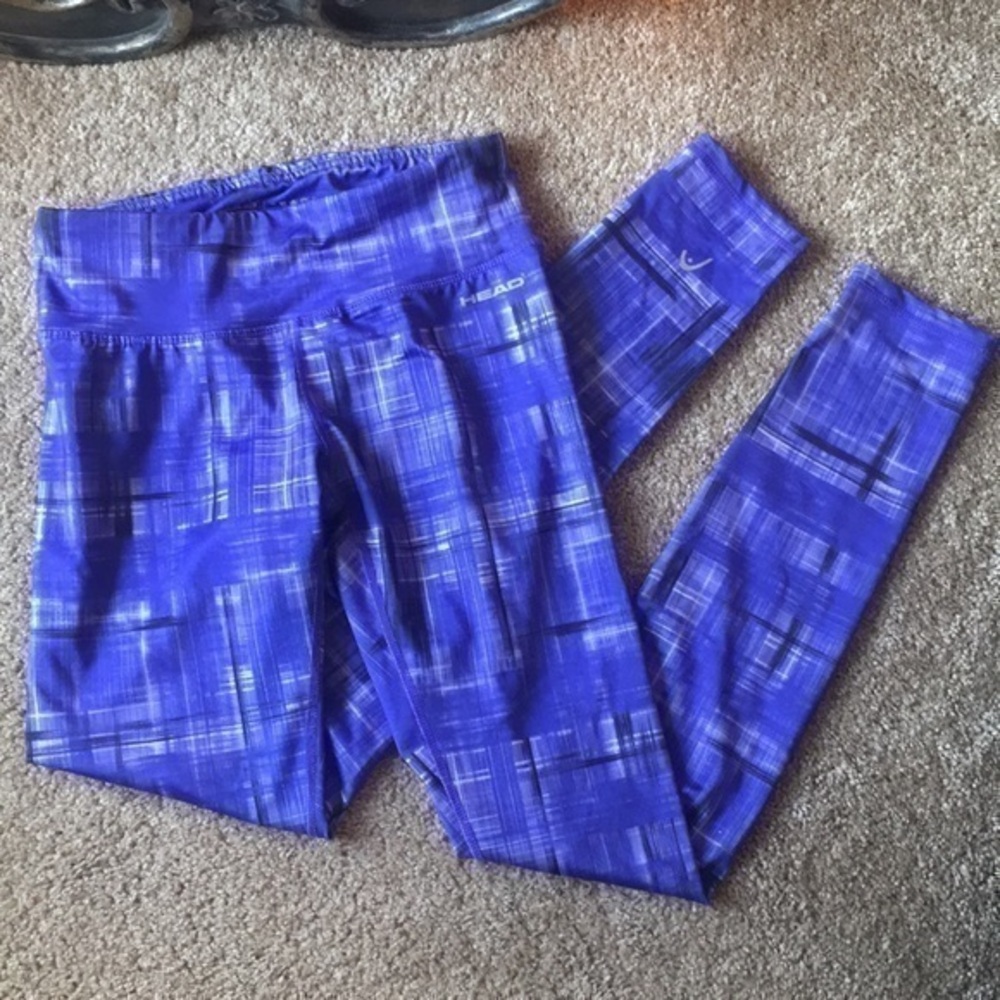 Fila Women's Purple Checkered Leggings